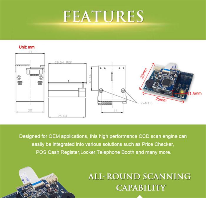 LV1400 1D Scanner Moduli