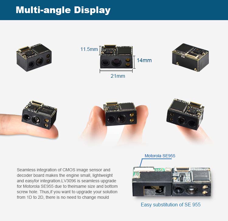 LV3096 2D Barcode Scanner Moduli